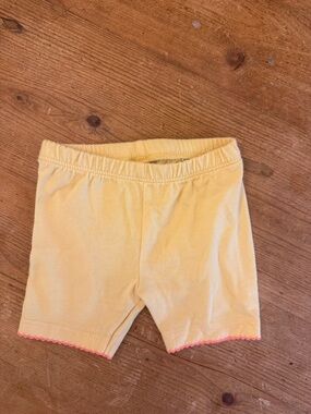 healthtex Yellow Cotton Stretch Bike Shorts with Pink Trim